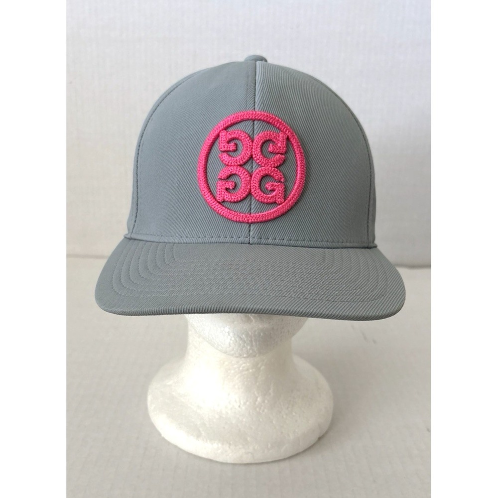 G/FORE Circle Gs Snapback Golf Hat Cap 110 Flexfit One Size Grey Pink